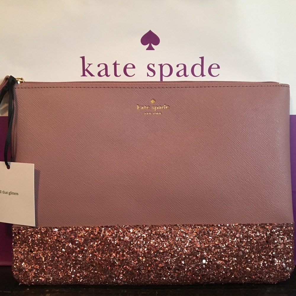 🔥FINAL PRICE ⬇️! Kate Spade Glitter-Dipped Clutch